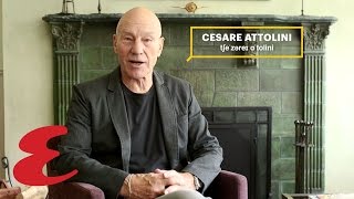 How to Pronounce Italian Fashion Labels with Patrick Stewart  Cesare Attolini [upl. by Atinihs]