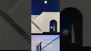 René Magritte ARCHITECTURE AU CLAIR DE LUNE in The Truman Show [upl. by Euqinemod580]