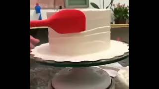 Aprenda a decorar bolo wave cake com espátula e pincel [upl. by Misti]