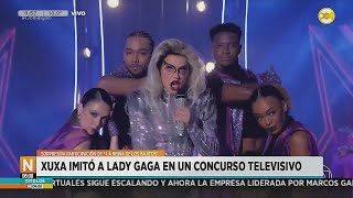 Canal de la Ciudad  Xuxa imitó Lady Gaga en el programa brasilero quotBatalha do Lip Syncquot [upl. by Atilrahc]