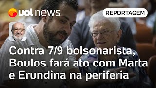 Contra 7 de setembro bolsonarista na Paulista Boulos fará ato com Erundina na periferia  Kotscho [upl. by Maurilia]