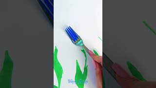 Fork Drawing Hack for Fun Play Time 🍴🖼️ [upl. by Rodablas785]