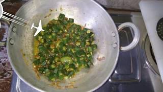 Simple bendakaya fry recipe method in telugu [upl. by Nymsaj]