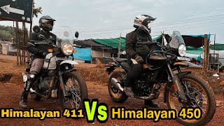 New Himalayan 450 Vs Himalayan 411  Which One Should You BuyFeatures Comparison Review In Hindi [upl. by Gronseth]