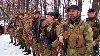 Ucraina ceceni combattono al fianco dei separatisti filorussi [upl. by Aleicarg45]