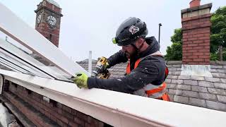 New glazing for Whitley Bay Metro station canopy [upl. by Kristofor]