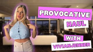 4K Provocative Try On Haul  Get Ready With Vivian 2024 [upl. by Novihc960]