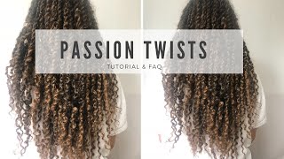 PASSION TWIST FLUFFY TWISTBOHO TWIST TUTORIAL amp FAQ 2018 RUBBERBAND METHOD FINE NATURAL HAIR [upl. by Balbur157]