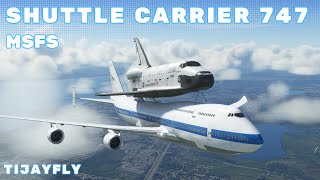 Flying the 747 Shuttle Carrier Aircraft in MSFS [upl. by Reagen]