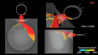 Single Ring Centrifugal Casting  FLOW3D CAST [upl. by Eaneg]