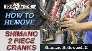 How To remove Shimano Hollowtech Crankset 1 of 2 Diagnose creaking in the bottom bracket area [upl. by Clere]