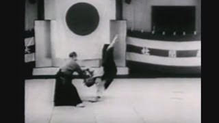 Morihei Ueshiba O Sensei  Aiki Budo  Tachi Waza Randori [upl. by Chilcote]