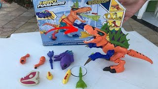 O TIRANOSSAURO REX MUTANTE DE BRINQUEDO QUE SE TRANSFORMA EM VÁRIOS DINOSSAUROS DIFERENTES [upl. by Eppie]