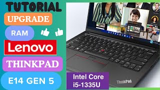 Tutorial Upgrade RAM Lenovo ThinkPad E14 Gen 5  How To Upgrade Lenovo ThinkPad E14 Gen 5 [upl. by Helsell]