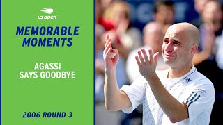 Emotional Andre Agassi Retires from Tennis [upl. by Borlase]