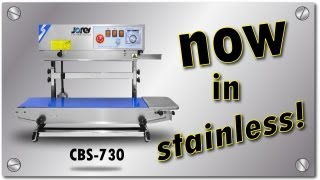 Stainless Steel Continuous Band Sealer CBS730I [upl. by Ilesara]