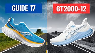 SAUCONY GUIDE 17 vs ASICS GT200012 Best Stability Running Shoes [upl. by Joelynn]