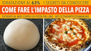 Come Fare LImpasto Pizza Napoletana  63 Idratazione  Ricetta di Gigio Attanasio [upl. by Moclam]