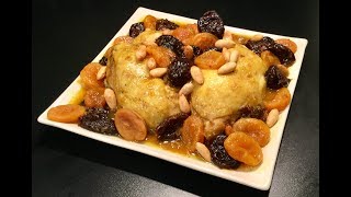 Tajine de poulet aux pruneaux abricots et amandes grillées [upl. by Noryd968]