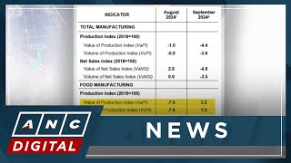 PH manufacturing growth slows in September  ANC [upl. by Xerxes]