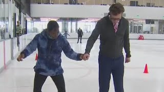 Learning ice skating with Olympic figure skater Surya Bonaly  FOX 7 Austin [upl. by Enileme]