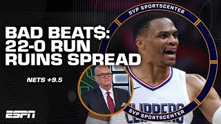 220 CLIPPERS RUN RUINS NETS 95 😱 SVPs Bad Beat of the Week  ESPN Bet [upl. by Nnaarual]