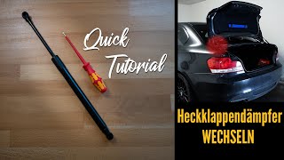 Kofferraumdämpfer wechseln  Heckklappendämpfer wechseln  BMW  How to change Trunk Struts [upl. by Anahsed]