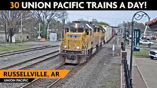 Russellville Arkansas USA  Virtual Railfan Live [upl. by Chevalier]