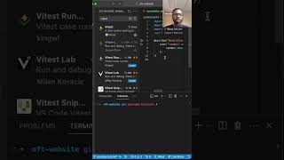 Run Tests in VScode without the Command Line testing vitest vscode javascriptdev tdd [upl. by Pittel262]