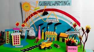 Global Warming modelGreenhouse effect model Global Warming School ProjectGreenhouse effect [upl. by Atinehc]