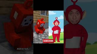 Original vs Animation  Tinky Winky Di Dinding minecraft comedy [upl. by Hancock]