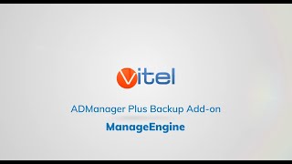 ADManager Plus Backup Addon  ManageEngine [upl. by French]