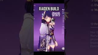 Raiden Build f2p  Genshin Impact raidenshogun raiden genshinimpact raidenbanner [upl. by Domineca]