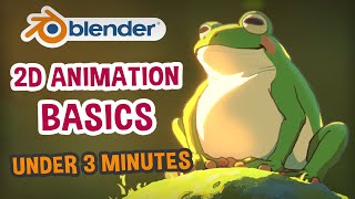 Blender 2D Animation Basics for Beginners  Grease pencil guide [upl. by Clayton]