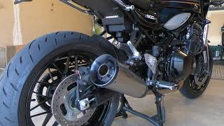 Kawasaki Z900RS Akrapovic Full Exhaust [upl. by Pudendas]