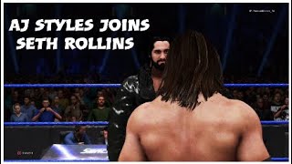 AJ Styles joins forces with Seth Rollins  Wwe 2k my career mode Ep 19 [upl. by Nairim275]