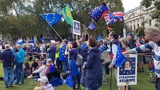 Madeleina Kays ProEU Poem Inspires Protesters at Parliament Square Rally [upl. by Enaffit]