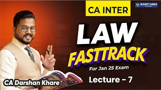 Lec 7 Formation sec 3 3A 7  CA Inter Law Free Fastrack Lec For Sep 24 Jan 25  CA Darshan Khare [upl. by Gilbertine]