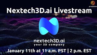 Proactive Presents  A Livestream Event Nextech3Dai sees 80 increase in productivity in 3D models [upl. by Nalyad]