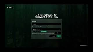 Hush  A meditation app that lets you pick voice and music you like [upl. by Meletius]