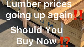 ⭕️ Are Lumber Prices Going Up Again❓🔴Should You Buy Now🤔tipsWoodcoknowproconstructiontips [upl. by Tali]