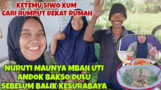 KETEMU SIWO KUM CARI RUMPUT DEKAT RUMAH amp NURUTI MAUNYA MBAH UTI ANDOK BAKSO SEBELUM BALIK KE SBY [upl. by Awuhsoj]