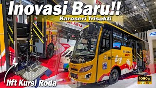 INOVASI BARU KAROSERI TRISAKTI BUAT BUS SEKOLAH ADA LIFT KURSI RODANYA‼️ [upl. by Leila]