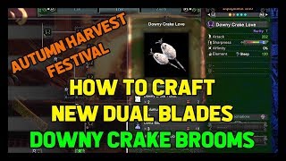 Monster Hunter World  HOW TO CRAFT DOWNY CRAKE BROOMS [upl. by Hanson]