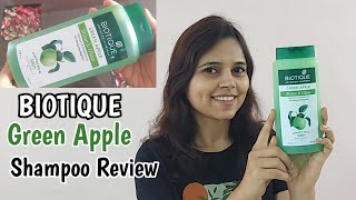 Biotique Green Apple Shampoo Review in Hindi  Biotique Green Apple Shampoo amp Conditioner Review [upl. by Halimak]