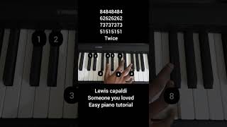 Lewis Capaldi Someone You Loved Easy Piano Tutorial shorts piano pianotutorial music [upl. by Lielos]