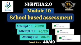 Nishtha module 10 answers  School Based assessment quiz answers in English Nishtha 20 Diksha [upl. by Herod877]