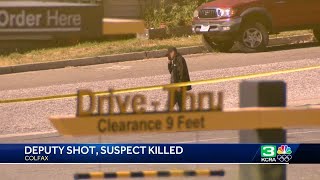 Northern California Shooting  Deputy shot and suspect killed in Colfax [upl. by Rheta980]