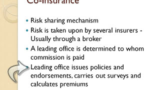 Coinsurance and Reinsurance  Insurance Practice [upl. by Pedaiah]