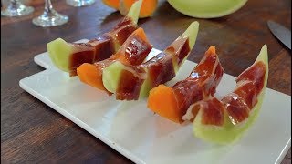 Easy Recipe Melon With Jamón Ibérico De Bellota [upl. by Enileda]